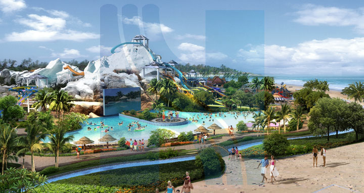 海花島水上樂園海嘯狂歡區效果圖