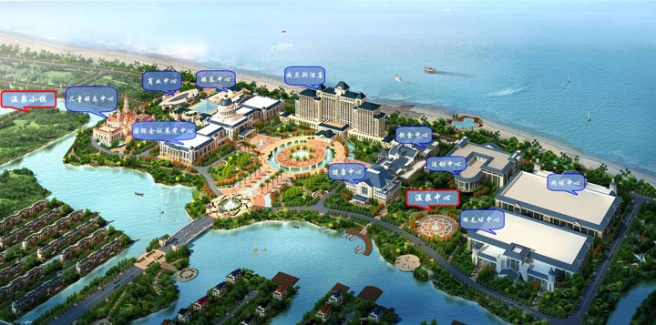 啟東海上威尼斯溫泉小鎮規劃設計示意圖