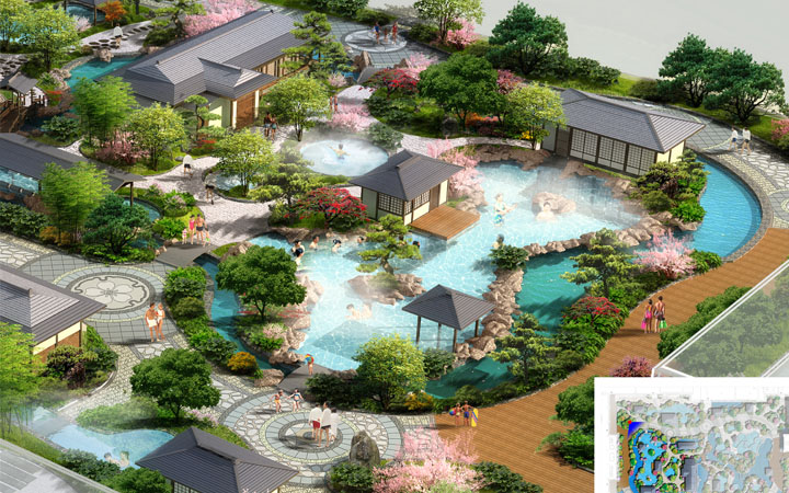 天津恒大世博中心溫泉區動感溫泉規劃效果圖