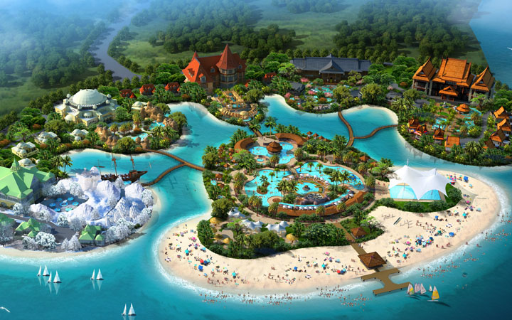 恒大海南海花島旅游綜合體溫泉小鎮規劃