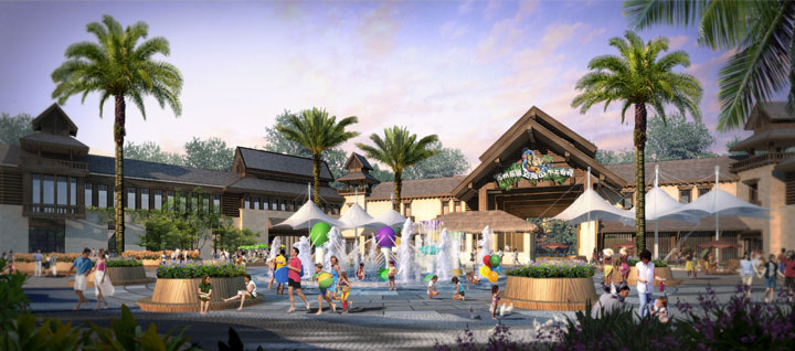 蘇州樂園森林水世界森林風(fēng)格的綜合樓